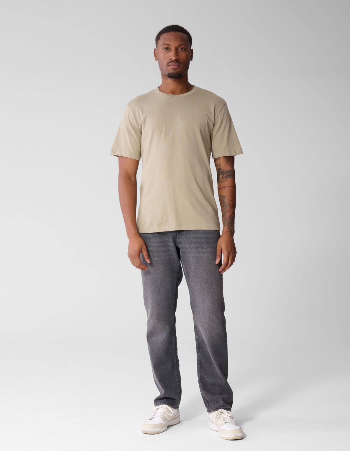 Scratched Artwork T-shirt Lichtgroen SHOEBY MEN