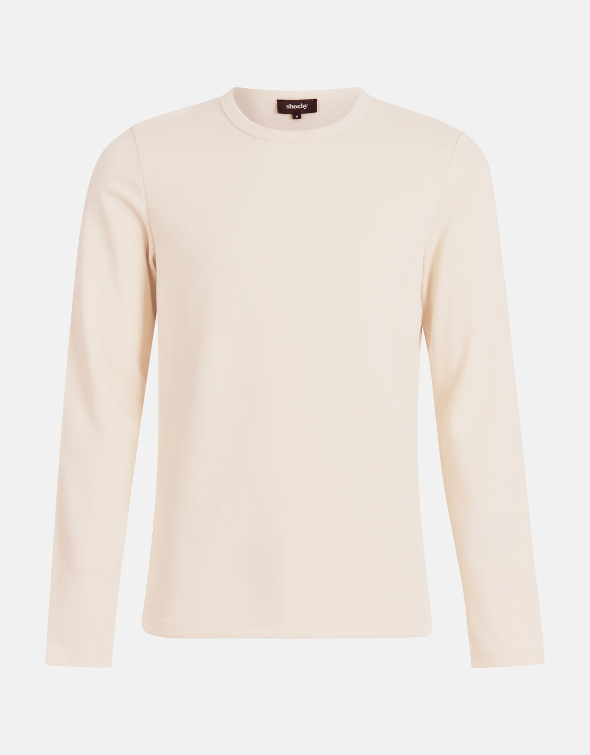 Structuur T-shirt Gebroken Wit SHOEBY MEN