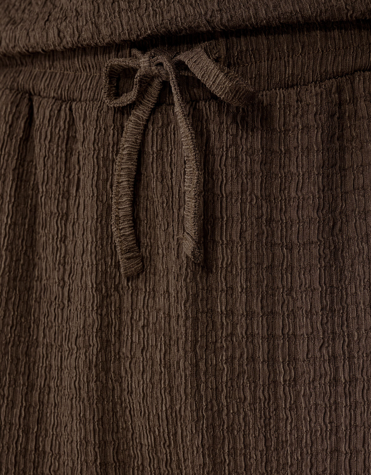 Crinkle Wide Leg Fit Broek Bruin SHOEBY WOMEN