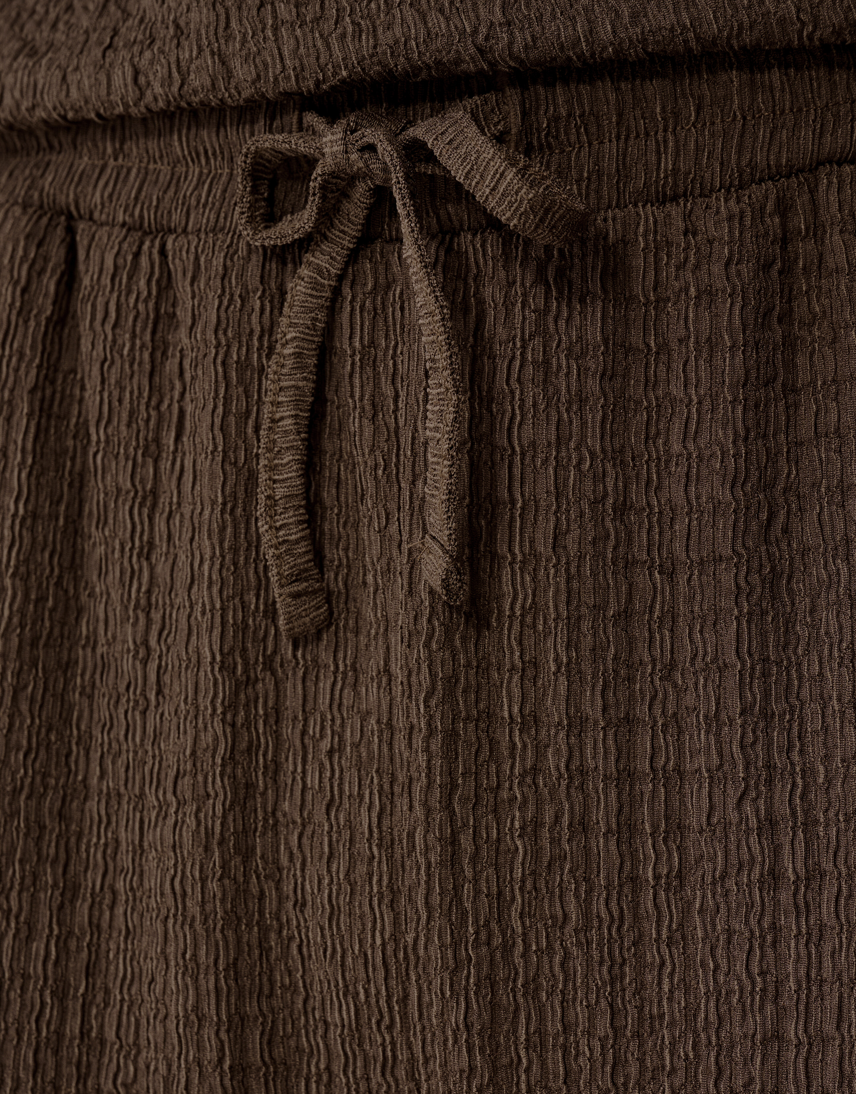 Crinkle Wide Leg Fit Broek Bruin SHOEBY WOMEN