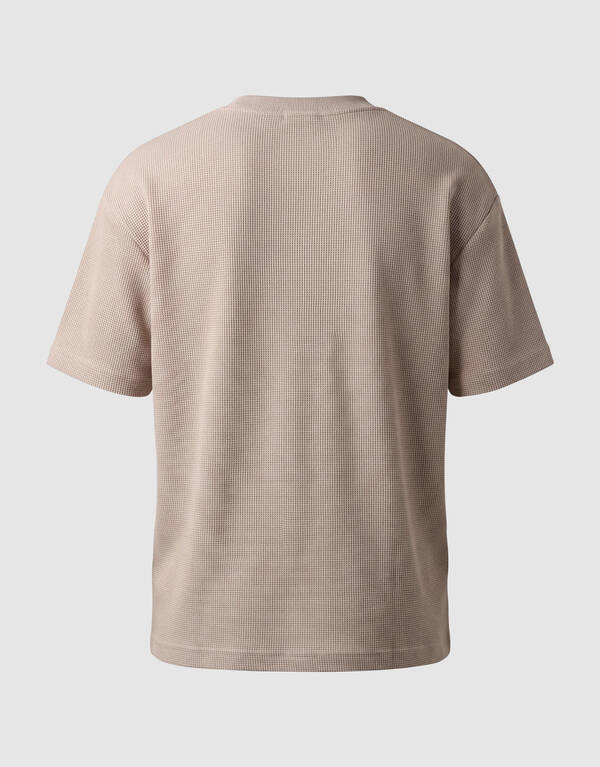 Waffle T-shirt Lichtbruin SHOEBY MEN