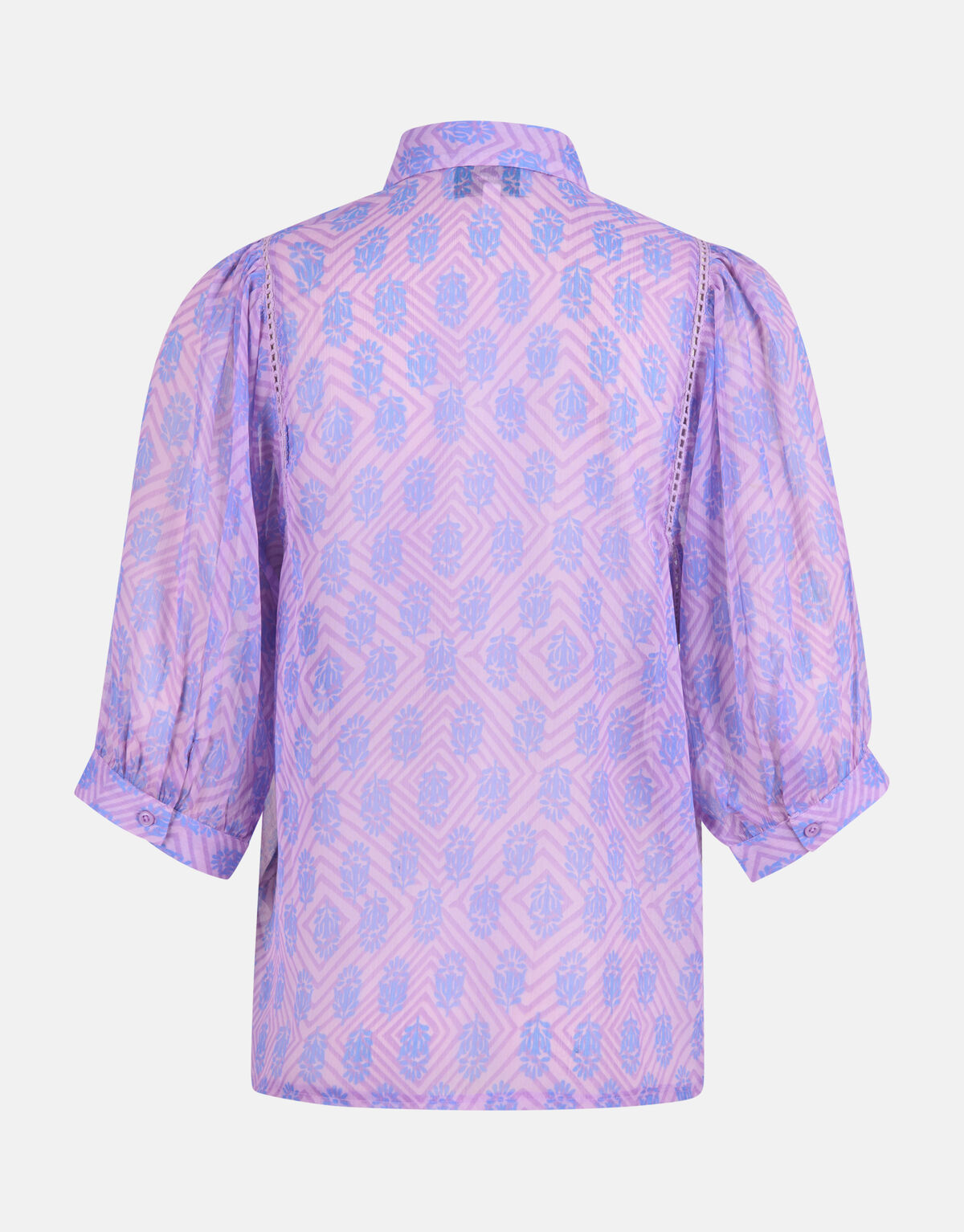 Printed Chiffon Blouse Paars SHOEBY WOMEN