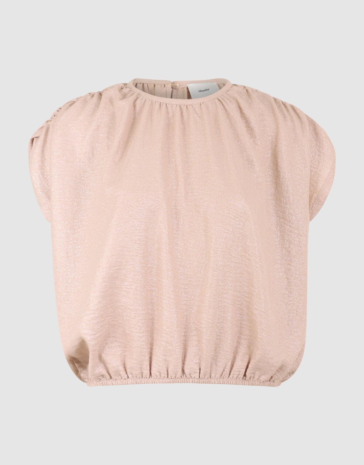 Glitter Cropped Twist Top Zand SHOEBY WOMEN