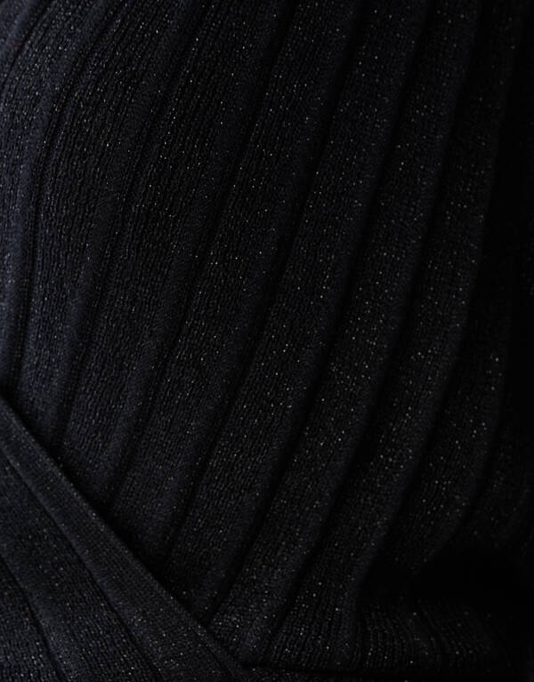 Glitter Overslag Trui Zwart SHOEBY WOMEN