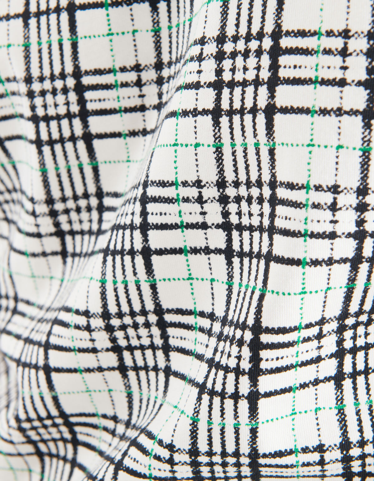 Geruiten T-shirt Gebroken Wit SHOEBY MEN