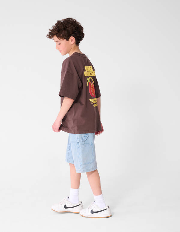 Hotel Artwork T-shirt Donkerbruin SHOEBY BOYS