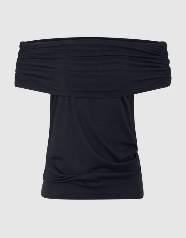 Off Shoulder Top Zwart SHOEBY WOMEN