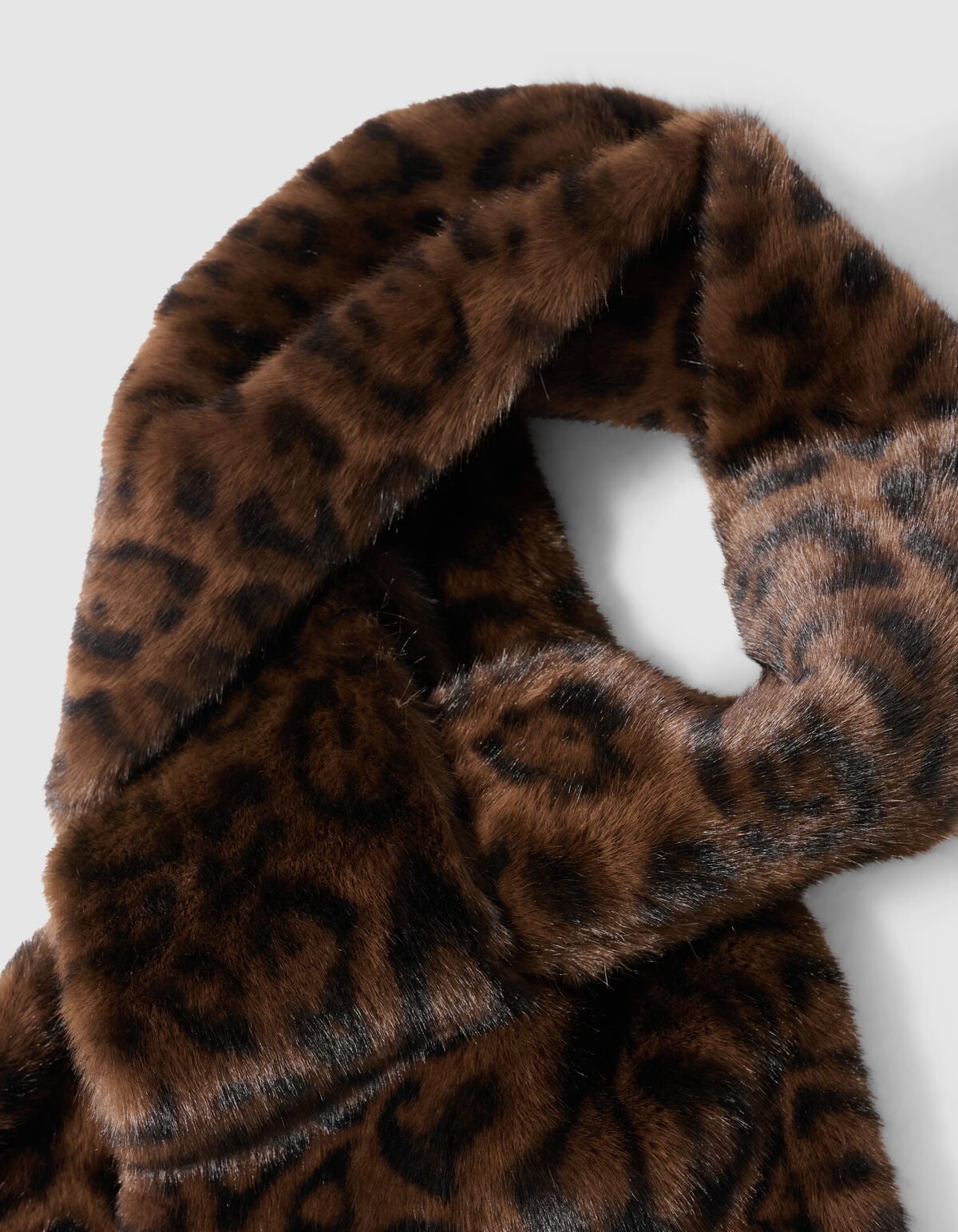 Leopard Faux Fur Sjaal Bruin SHOEBY ACCESSOIRES