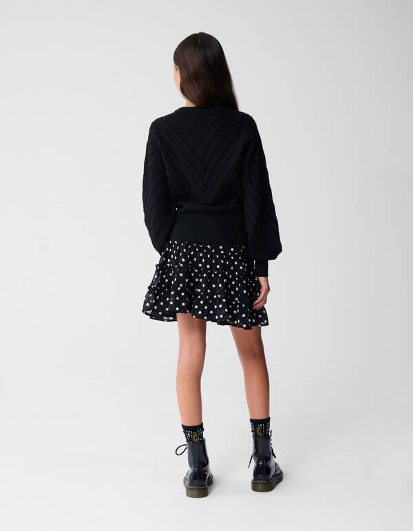 Stip Mini Rok Zwart SHOEBY GIRLS