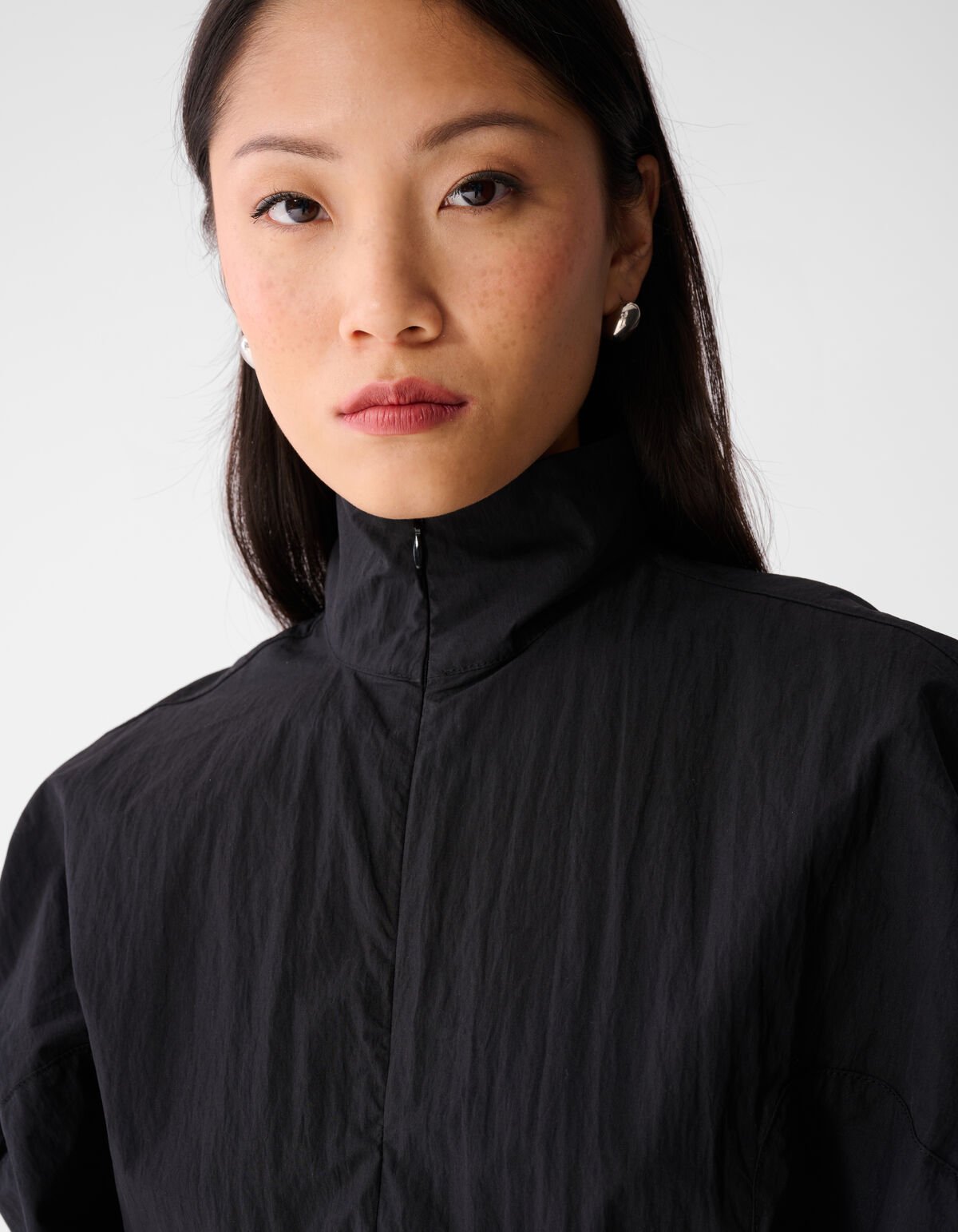 Oversized Balloon Fit Blouse Zwart SHOEBY WOMEN