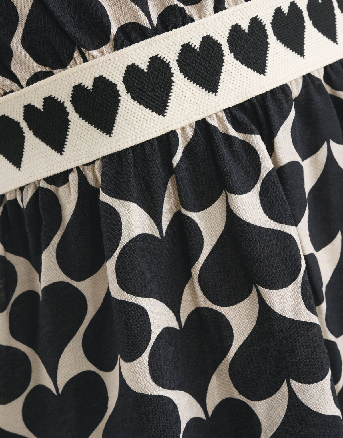 Printed Heart Jurk Zwart SHOEBY GIRLS