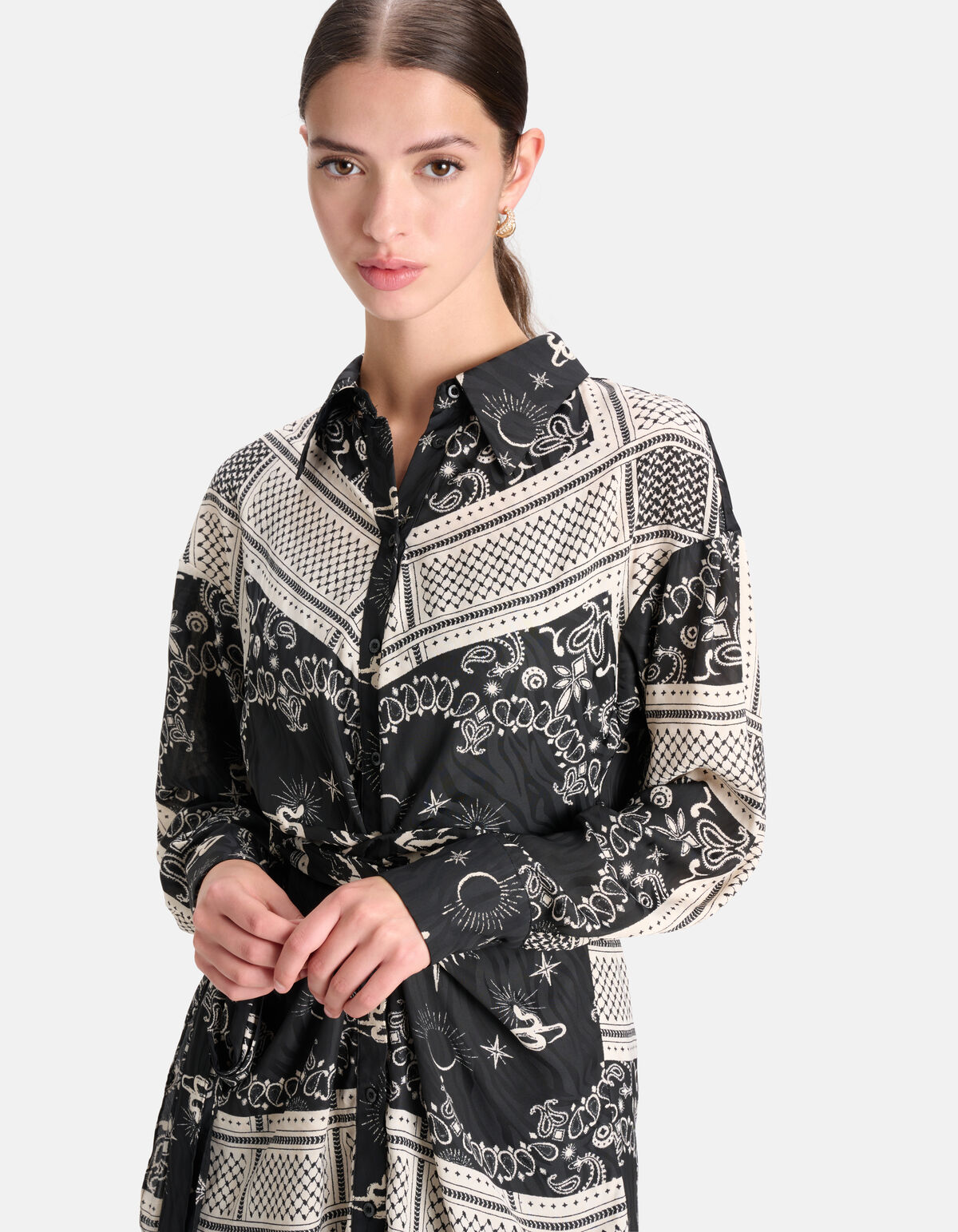 Print Jurk Zwart/Wit SHOEBY WOMEN