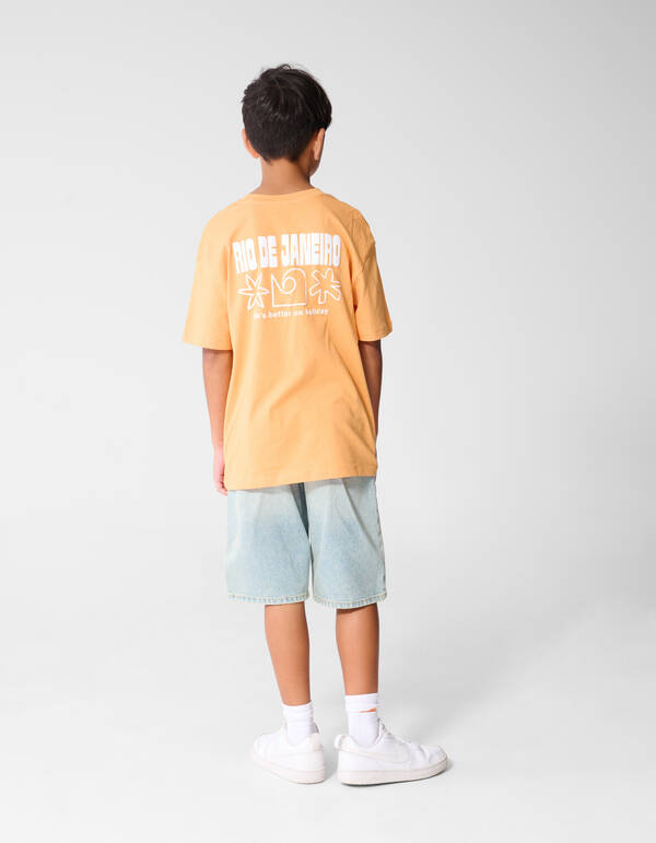 Holiday Artwork T-shirt Lichtoranje SHOEBY BOYS