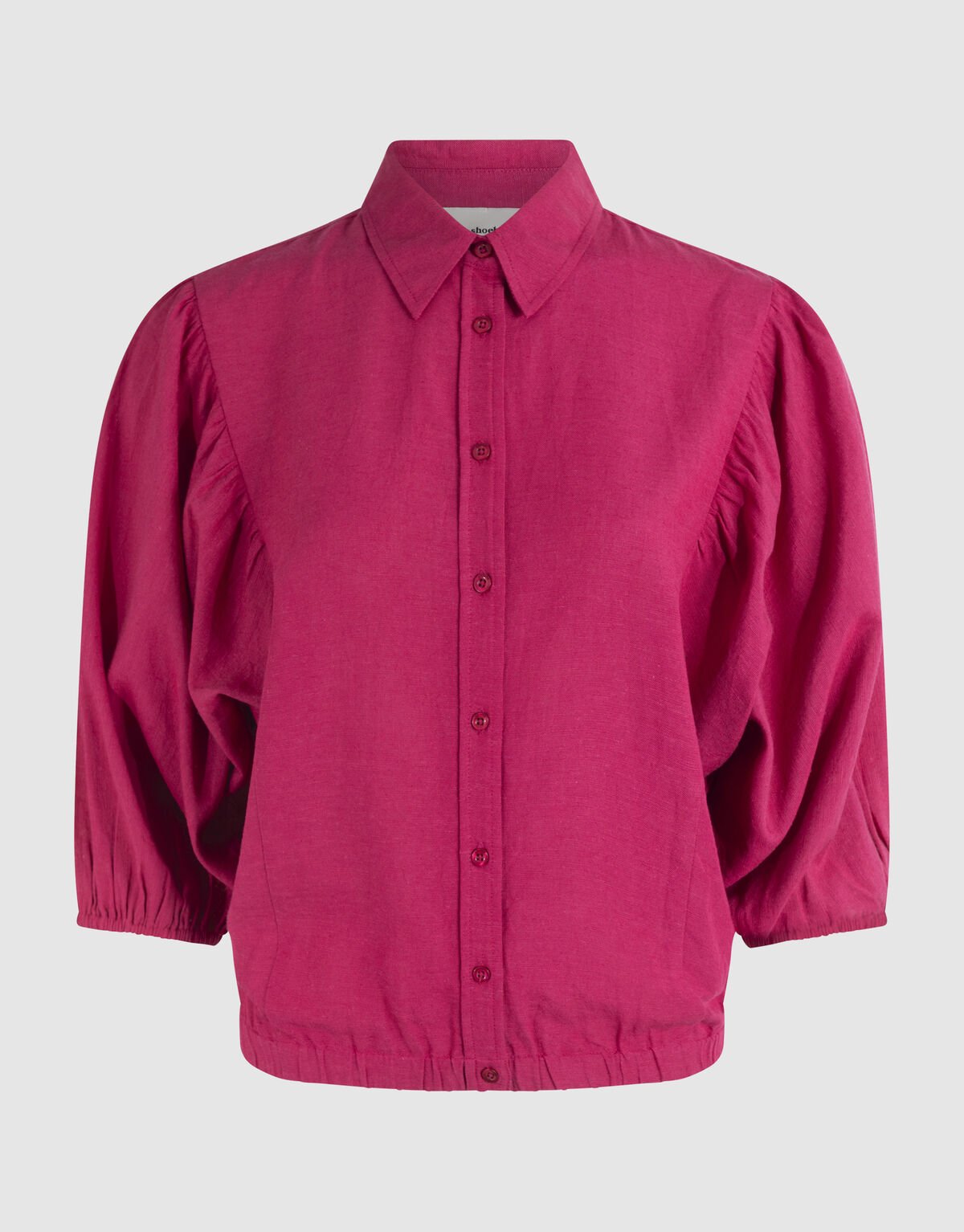 Linnen Puff Blouse Roze SHOEBY WOMEN