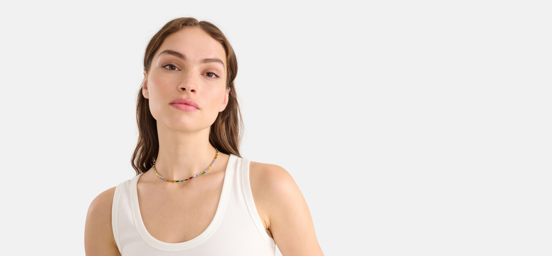 Multi Strass Ketting Goud SHOEBY ACCESSOIRES