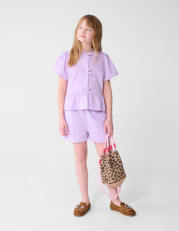 Stripe Short Lichtpaars SHOEBY GIRLS