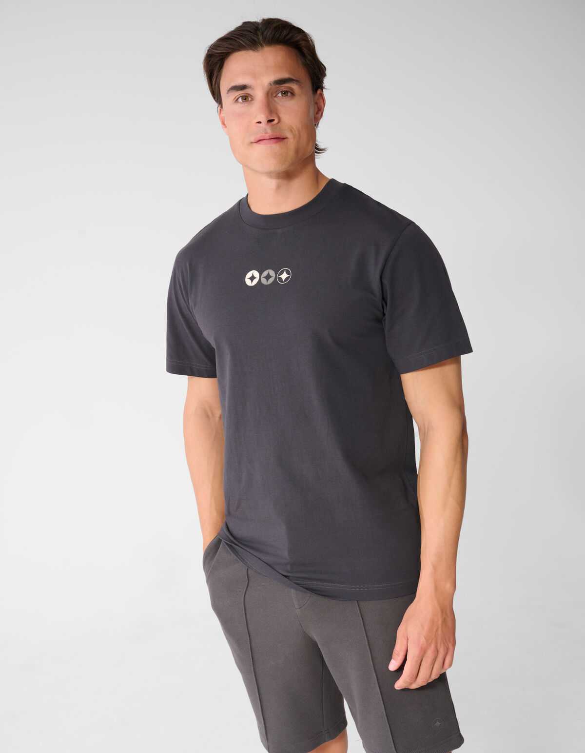 Spark Logo Artwork T-shirt Donkergrijs SHOEBY MEN