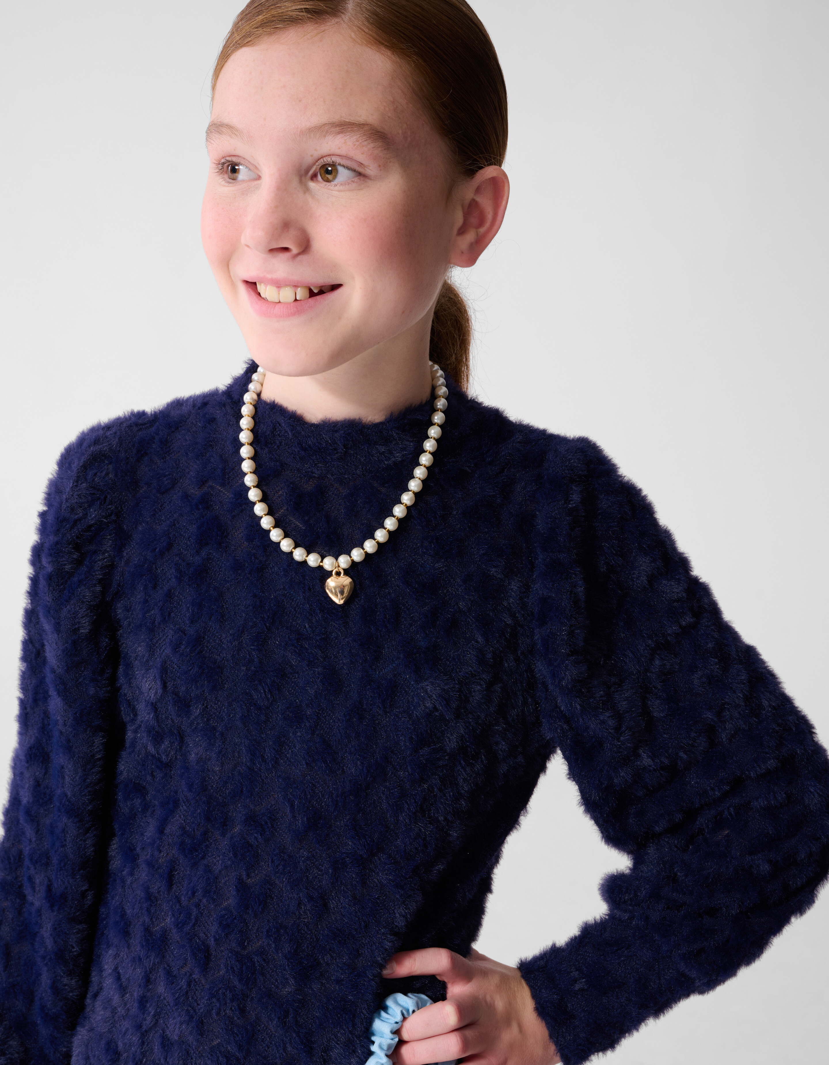 Fluffy Top Donkerblauw SHOEBY GIRLS