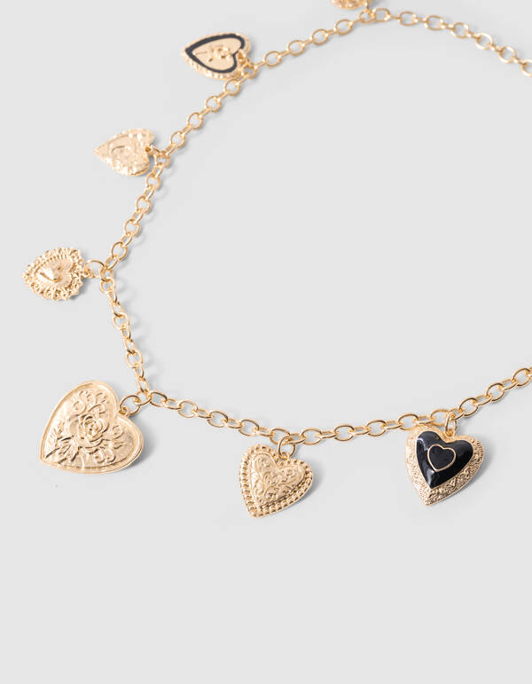 Multi Heart Riem Goud SHOEBY ACCESSOIRES