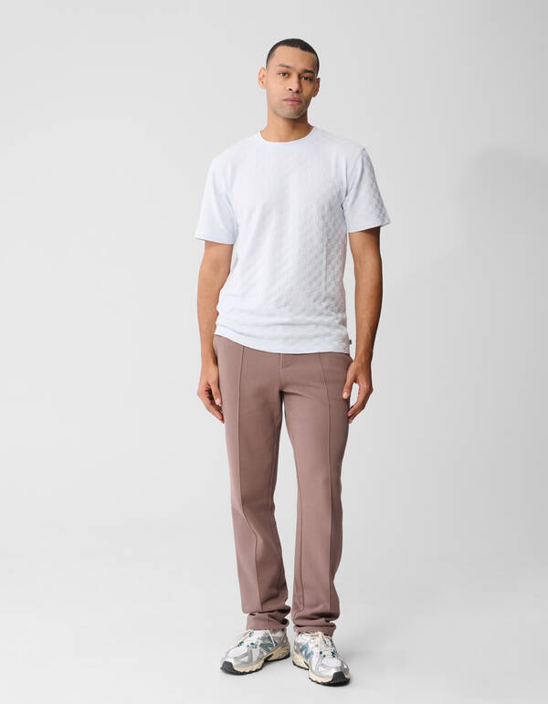 Structuur T-shirt Lichtblauw SHOEBY MEN