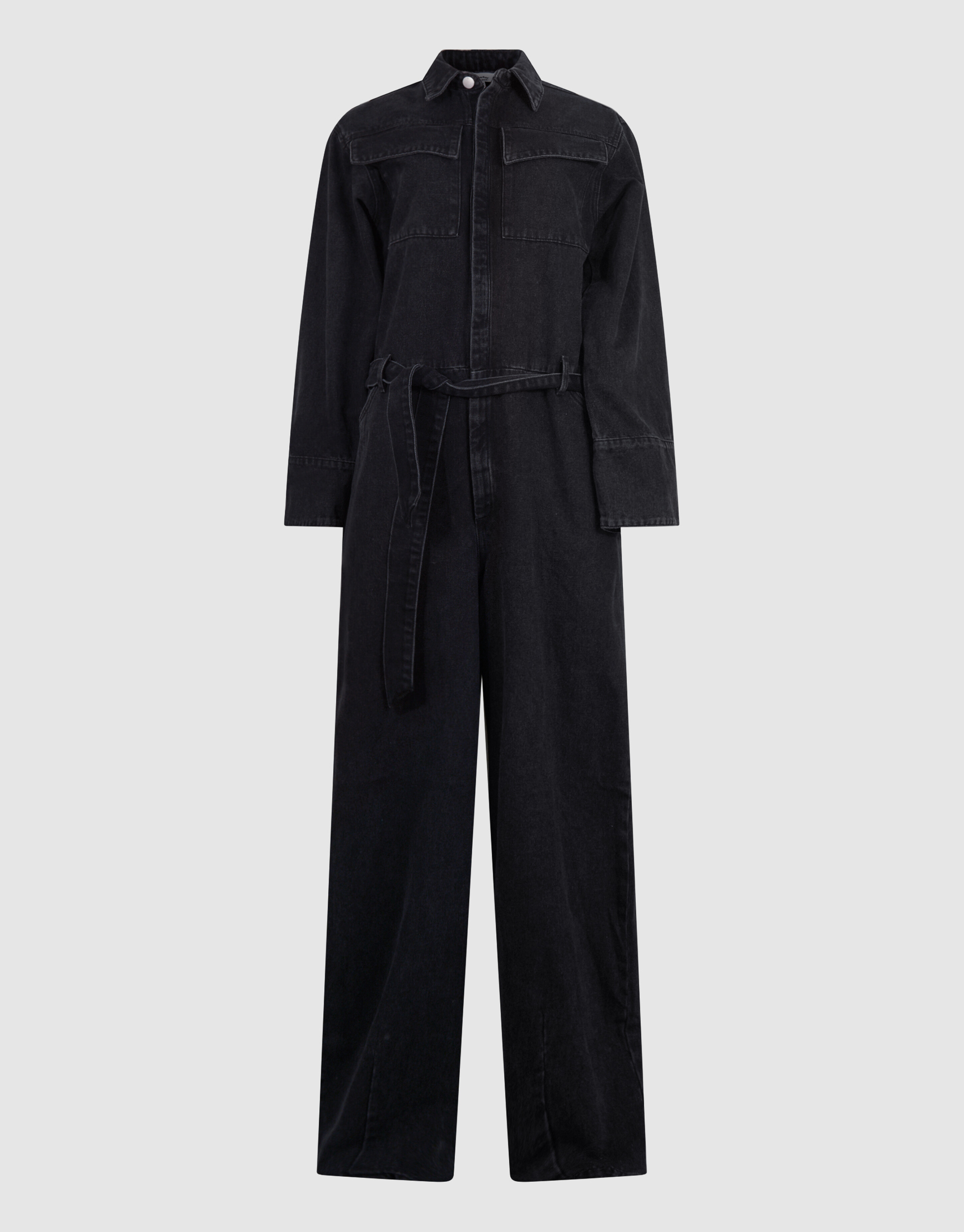 Oversized Denim Jumpsuit Zwart By Monica SHOEBY WOMEN