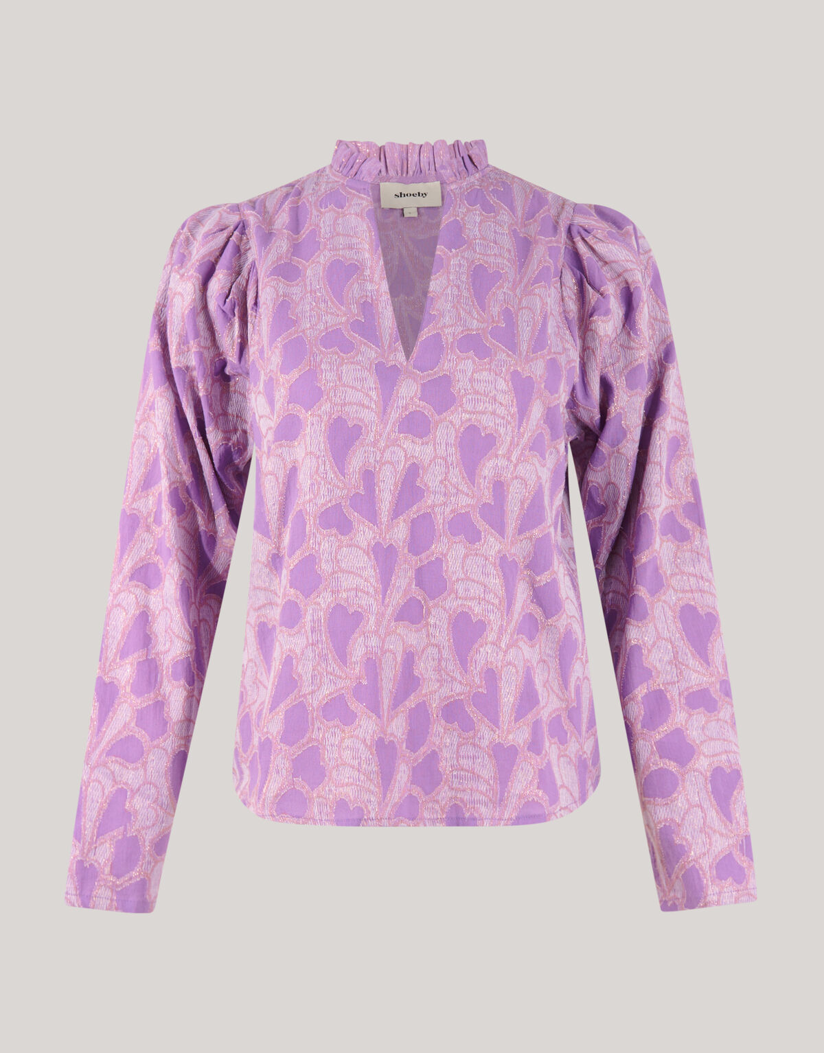 Lurex Heart Blouse Paars SHOEBY WOMEN