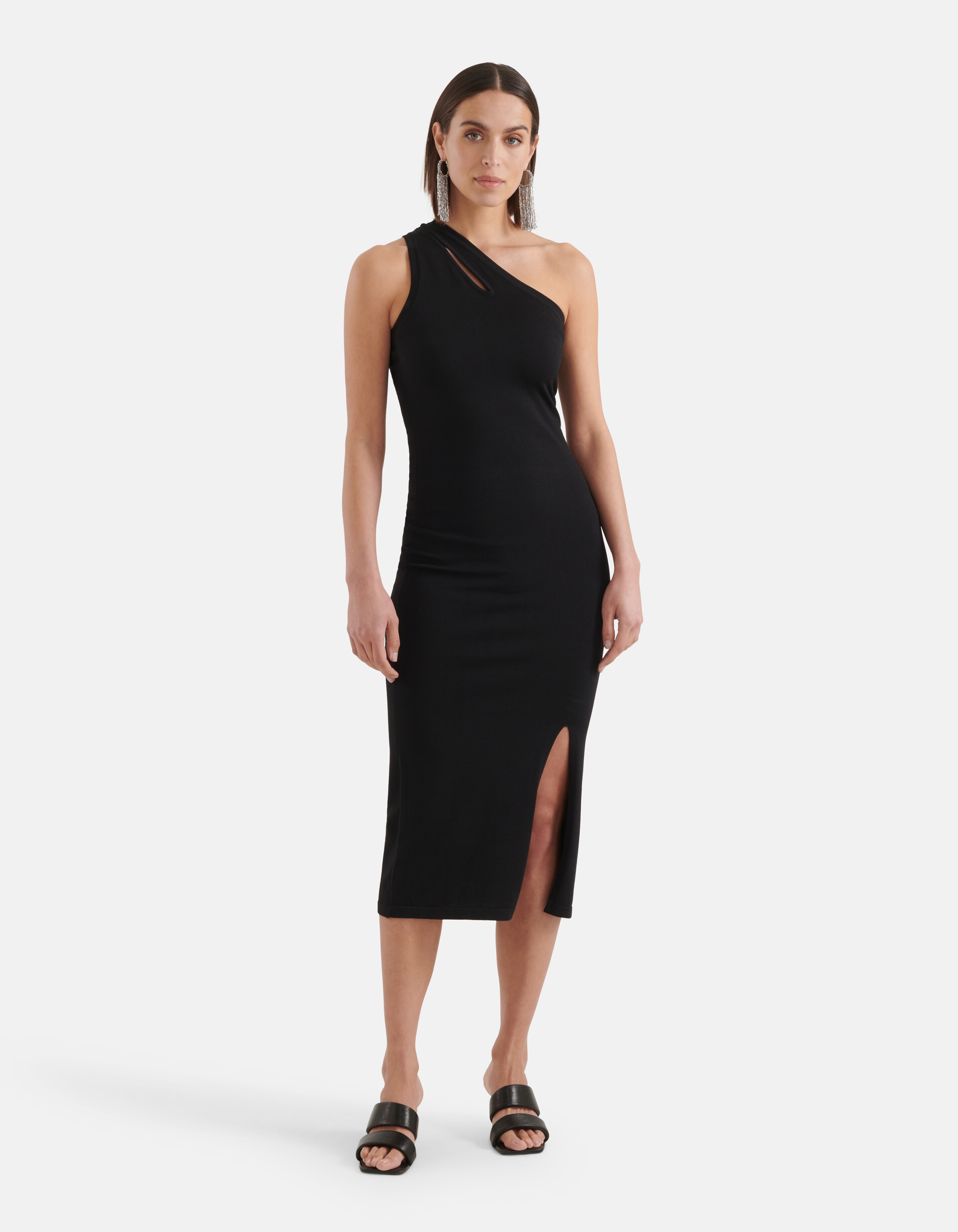 Asymmetrische Cut Out Jurk Zwart SHOEBY WOMEN