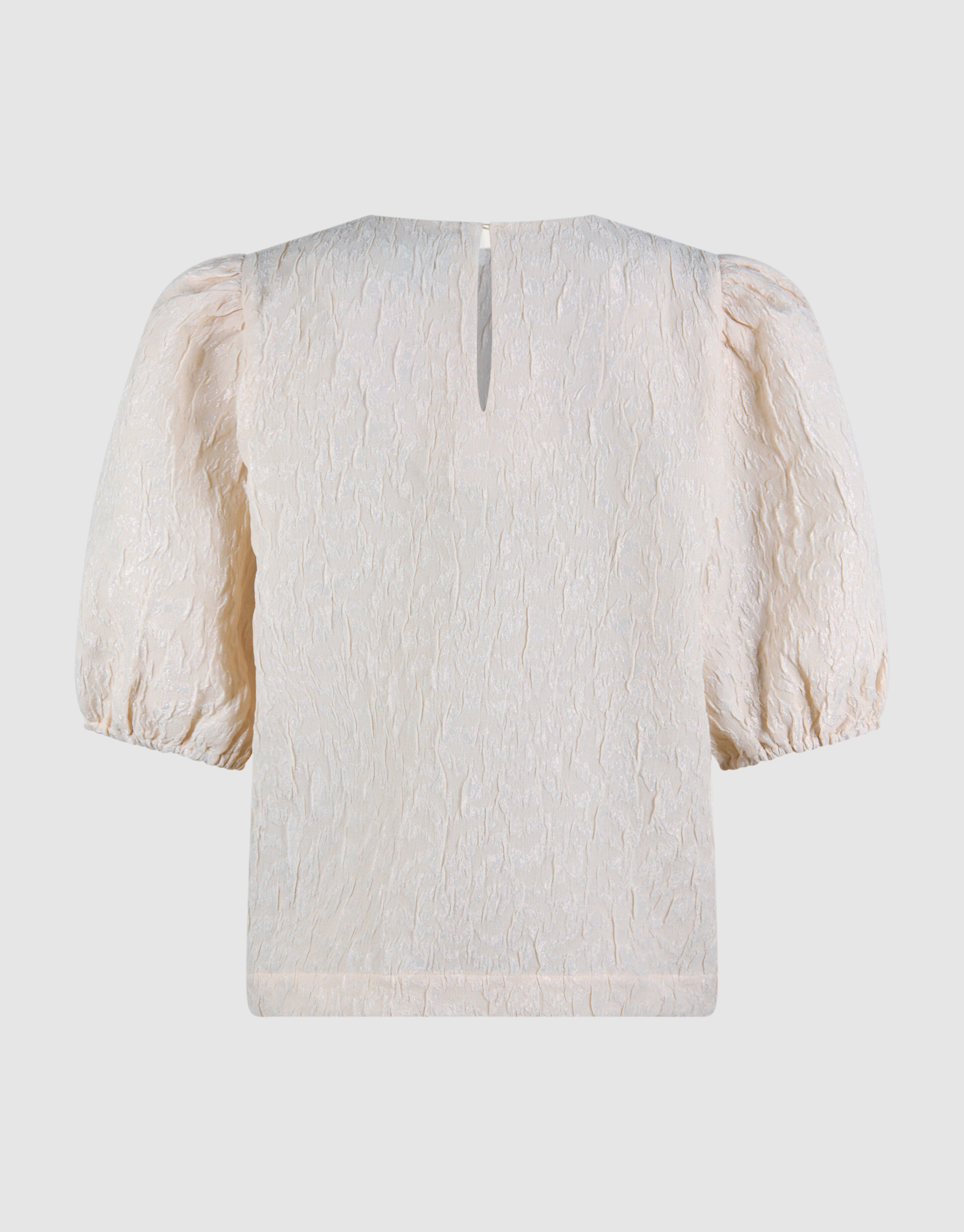 Jacquard Structuur Top Gebroken Wit SHOEBY WOMEN