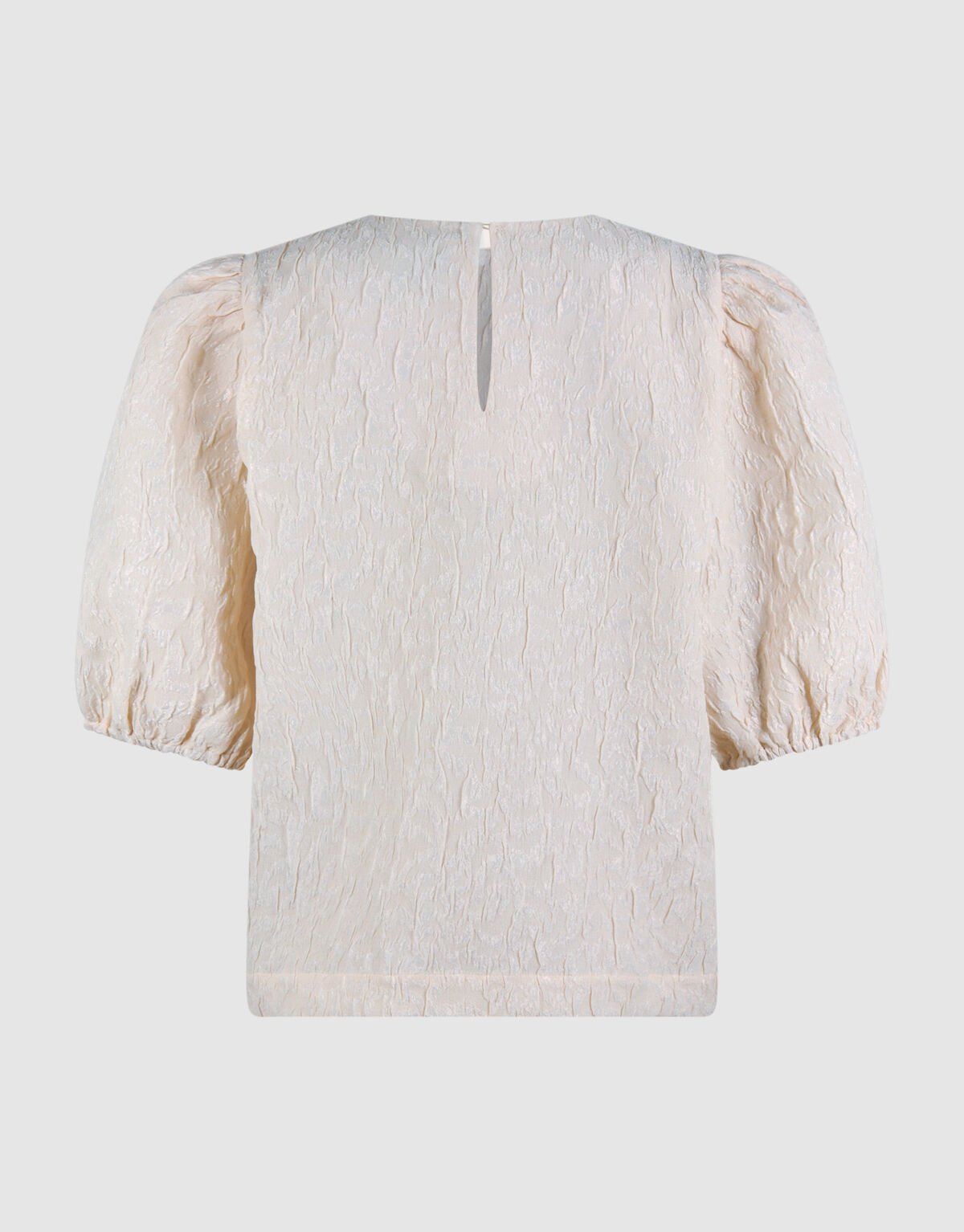 Jacquard Structuur Top Gebroken Wit SHOEBY WOMEN