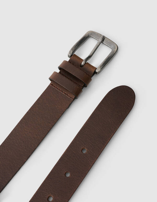 Leren Riem Donkerbruin SHOEBY ACCESSOIRES