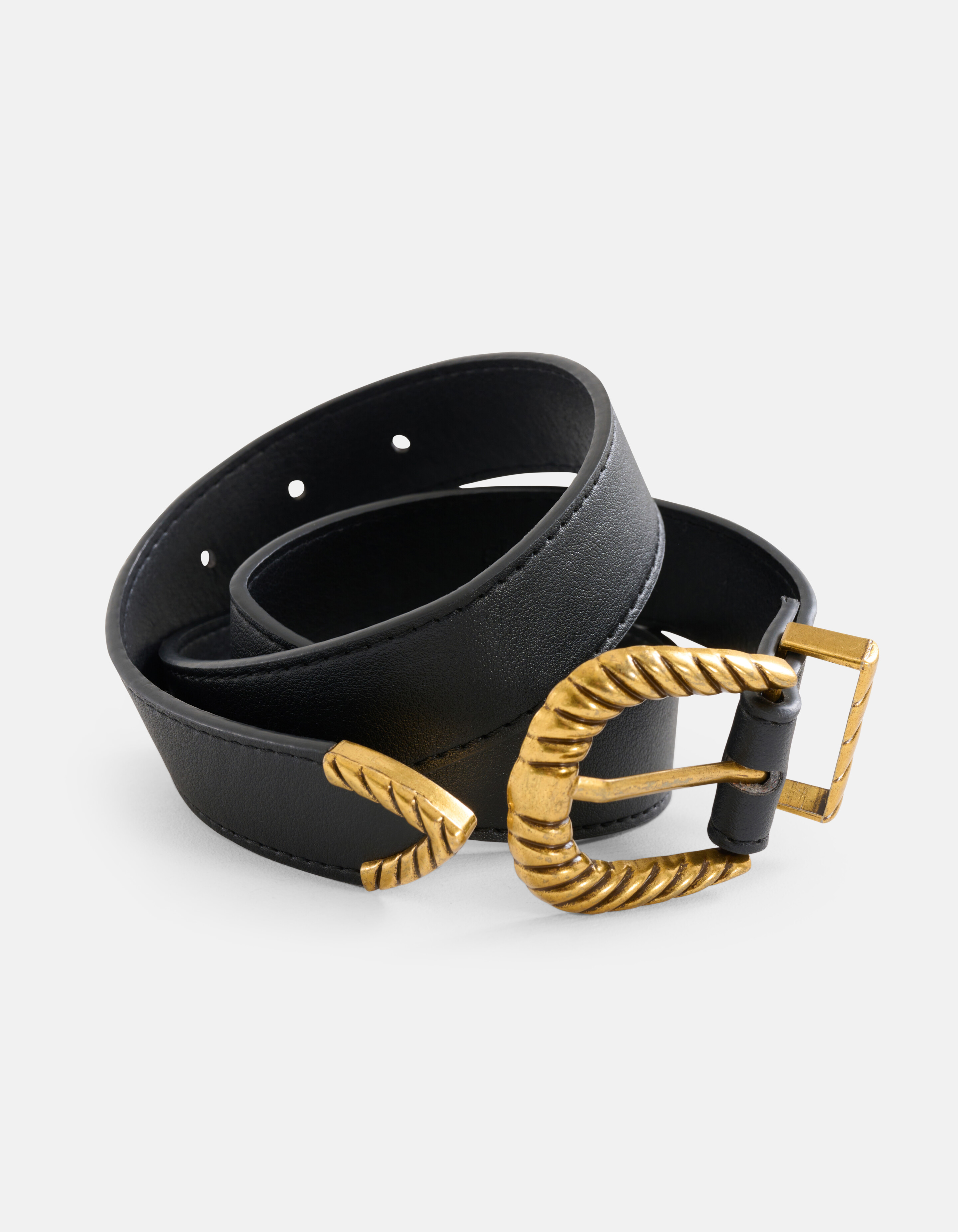 Striped Gesp Riem Goud SHOEBY ACCESSOIRES