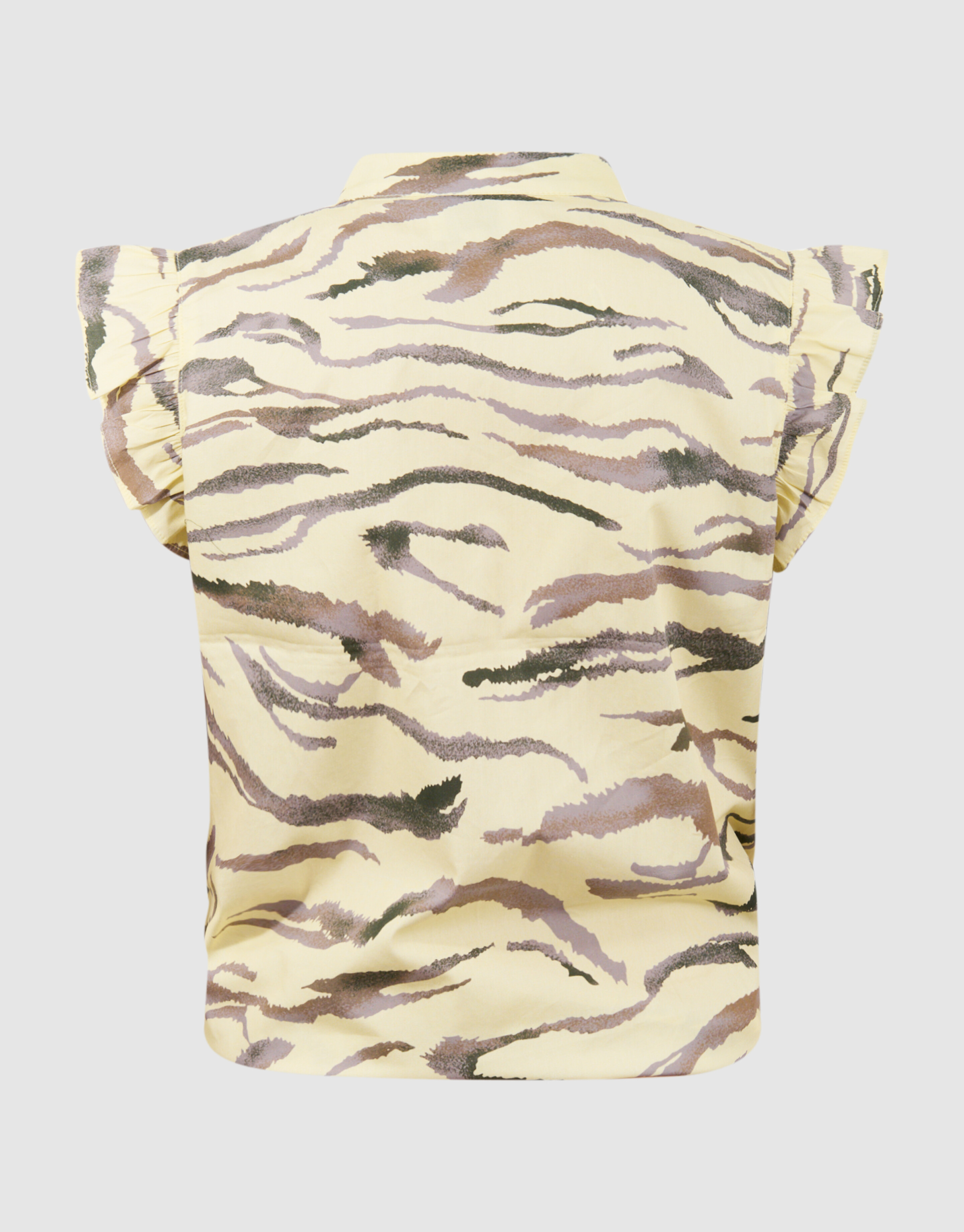 Tiger Ruffle Top Lichtgeel SHOEBY GIRLS