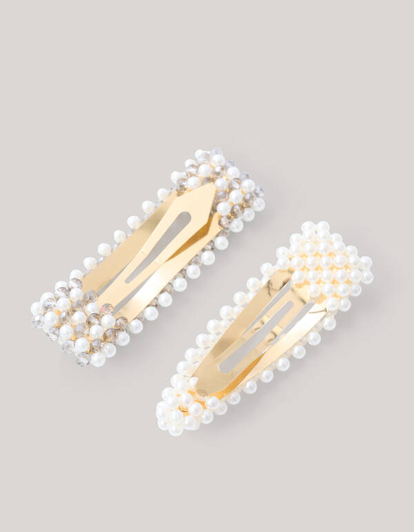 Parel Haarclip Set Gebroken Wit SHOEBY ACCESSOIRES