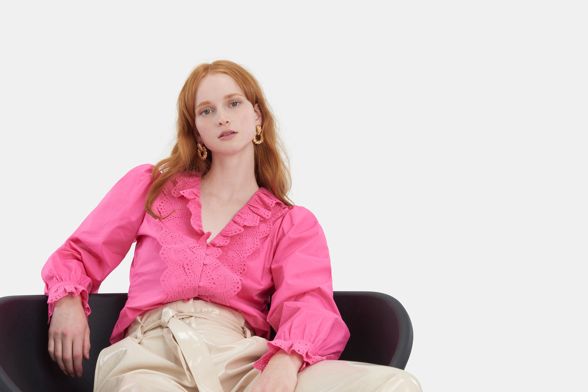 Collar Poplin Blouse