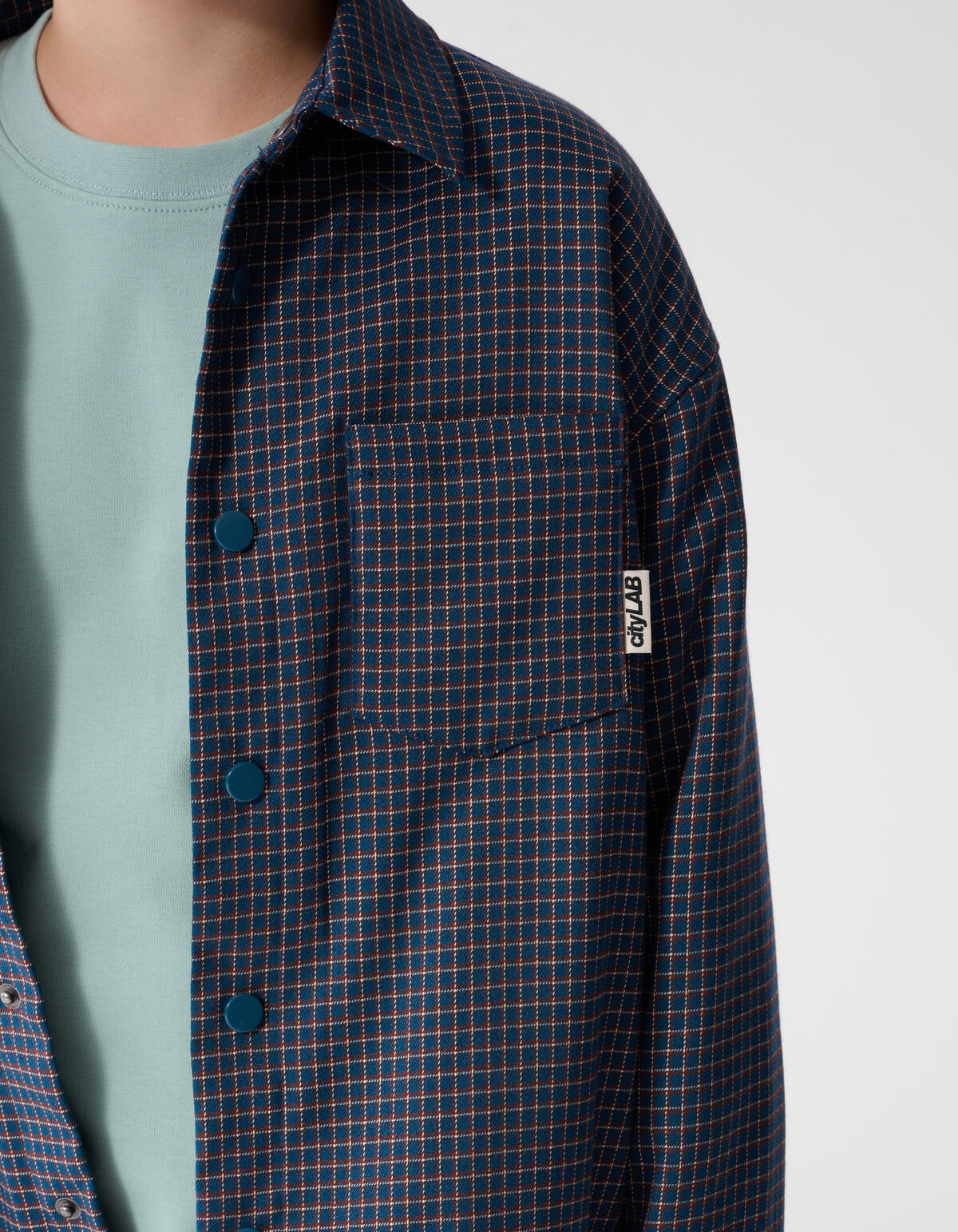 Oversized Padded Overshirt Donkerblauw SHOEBY BOYS