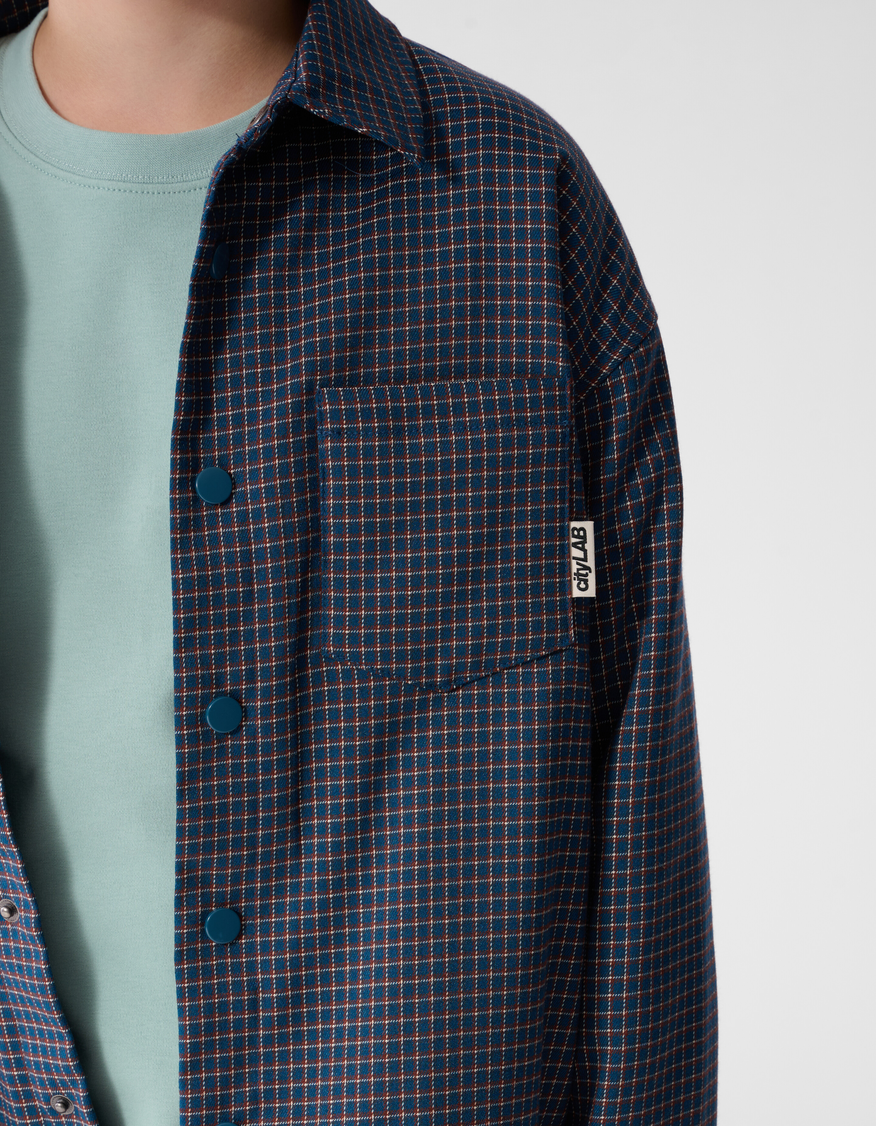 Oversized Padded Overshirt Donkerblauw SHOEBY BOYS