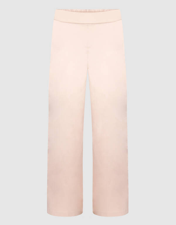 Satijnen Wide Leg Broek Zand SHOEBY WOMEN