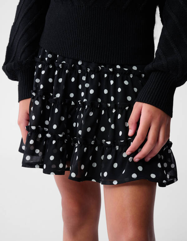 Stip Mini Rok Zwart SHOEBY GIRLS