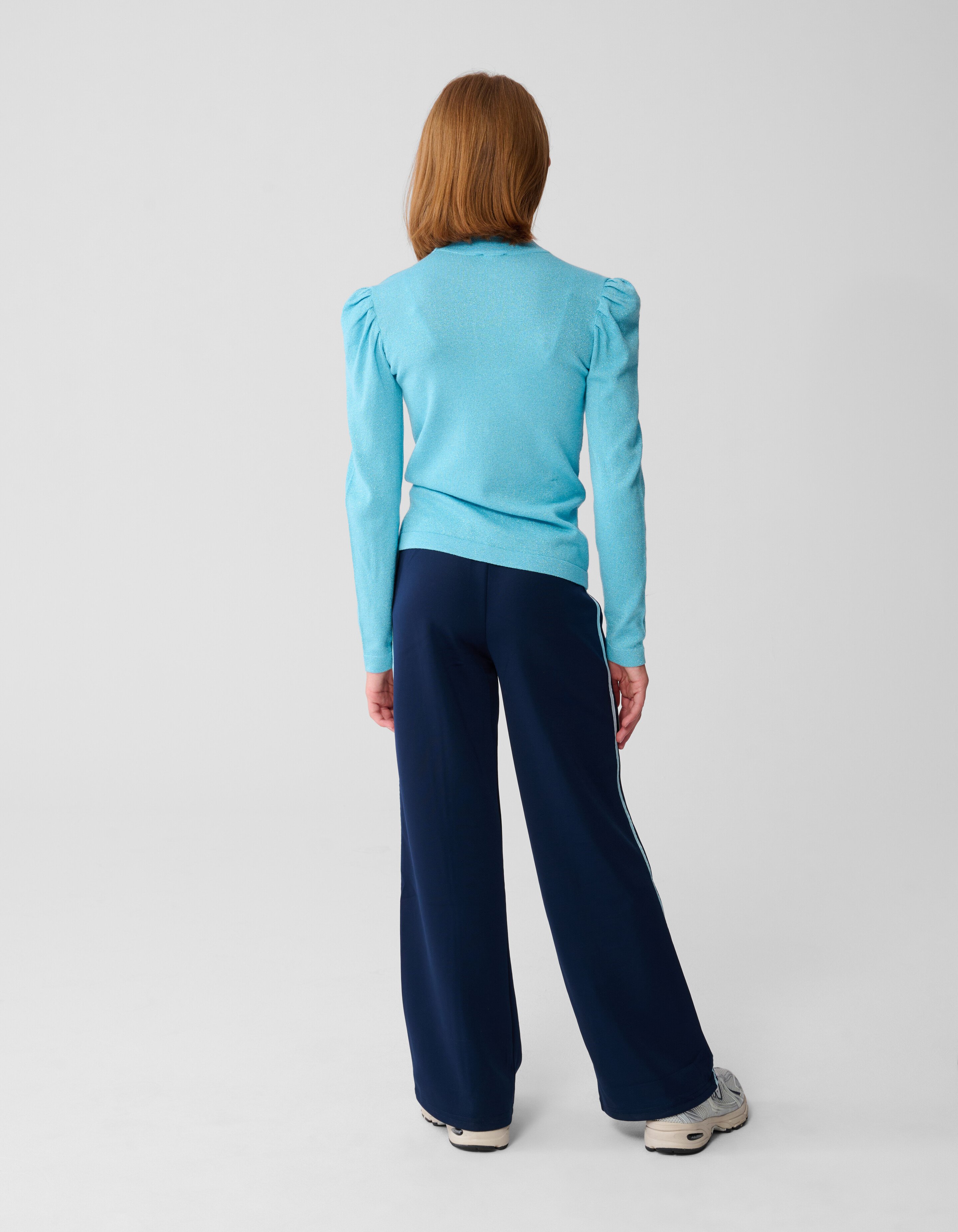 Glitter Longsleeve Top Blauw SHOEBY GIRLS