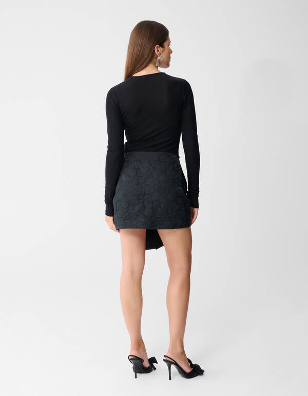 Strik Mini Rok Zwart SHOEBY WOMEN