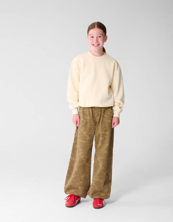 Glitter Balloon Fit Sweater Gebroken Wit SHOEBY GIRLS