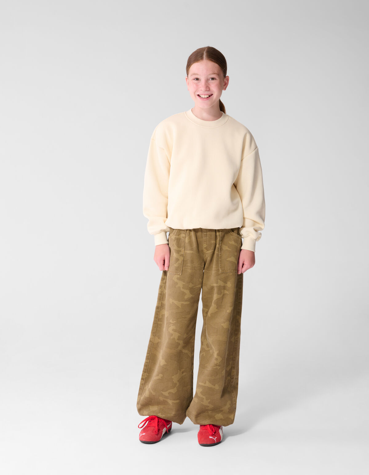 Glitter Balloon Fit Sweater Gebroken Wit SHOEBY GIRLS