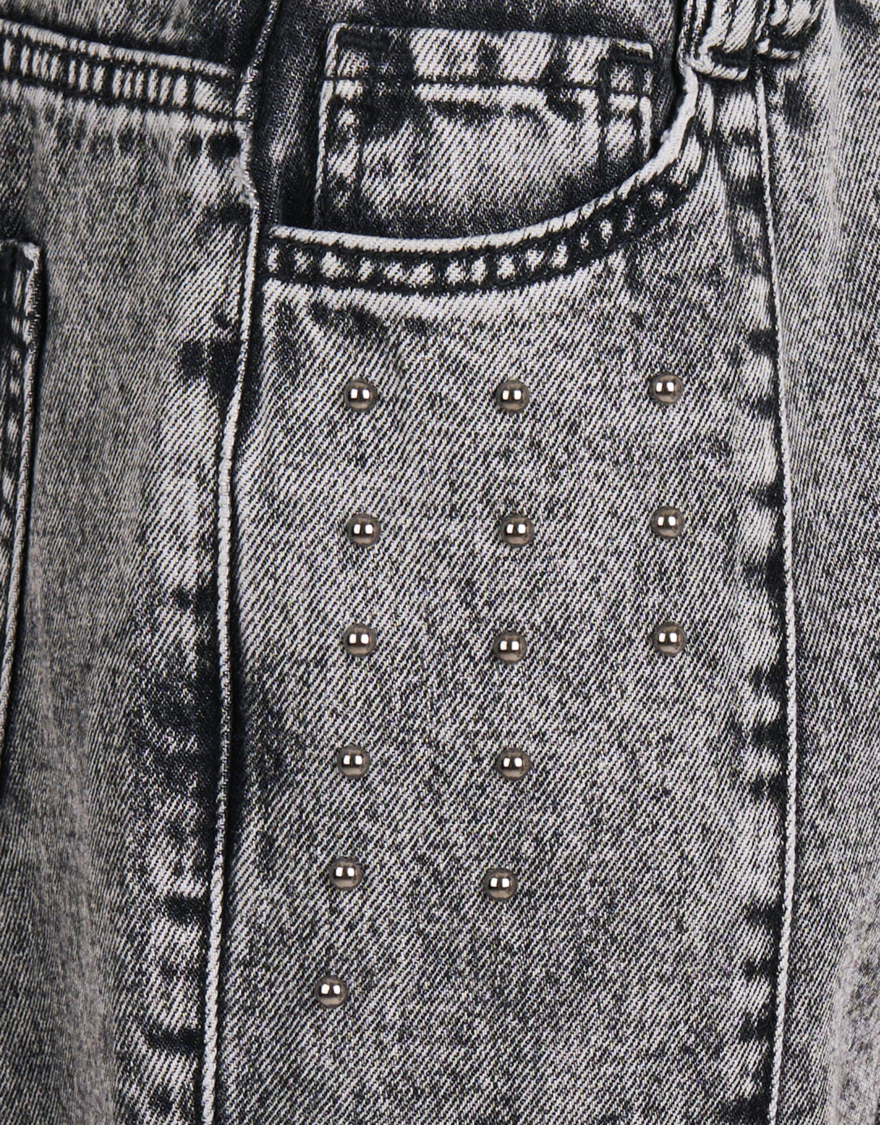 Studs Straight Fit Jeans Donkergrijs SHOEBY GIRLS