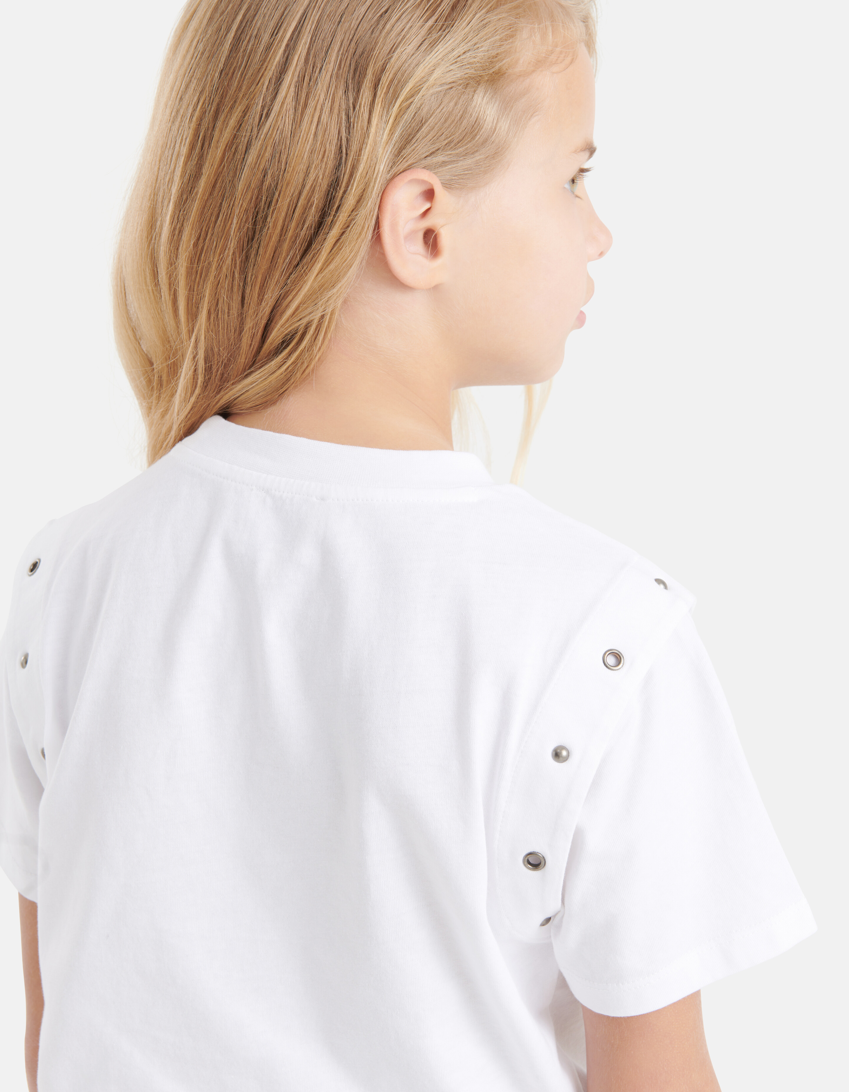 Eyelet T-shirt Wit SHOEBY GIRLS