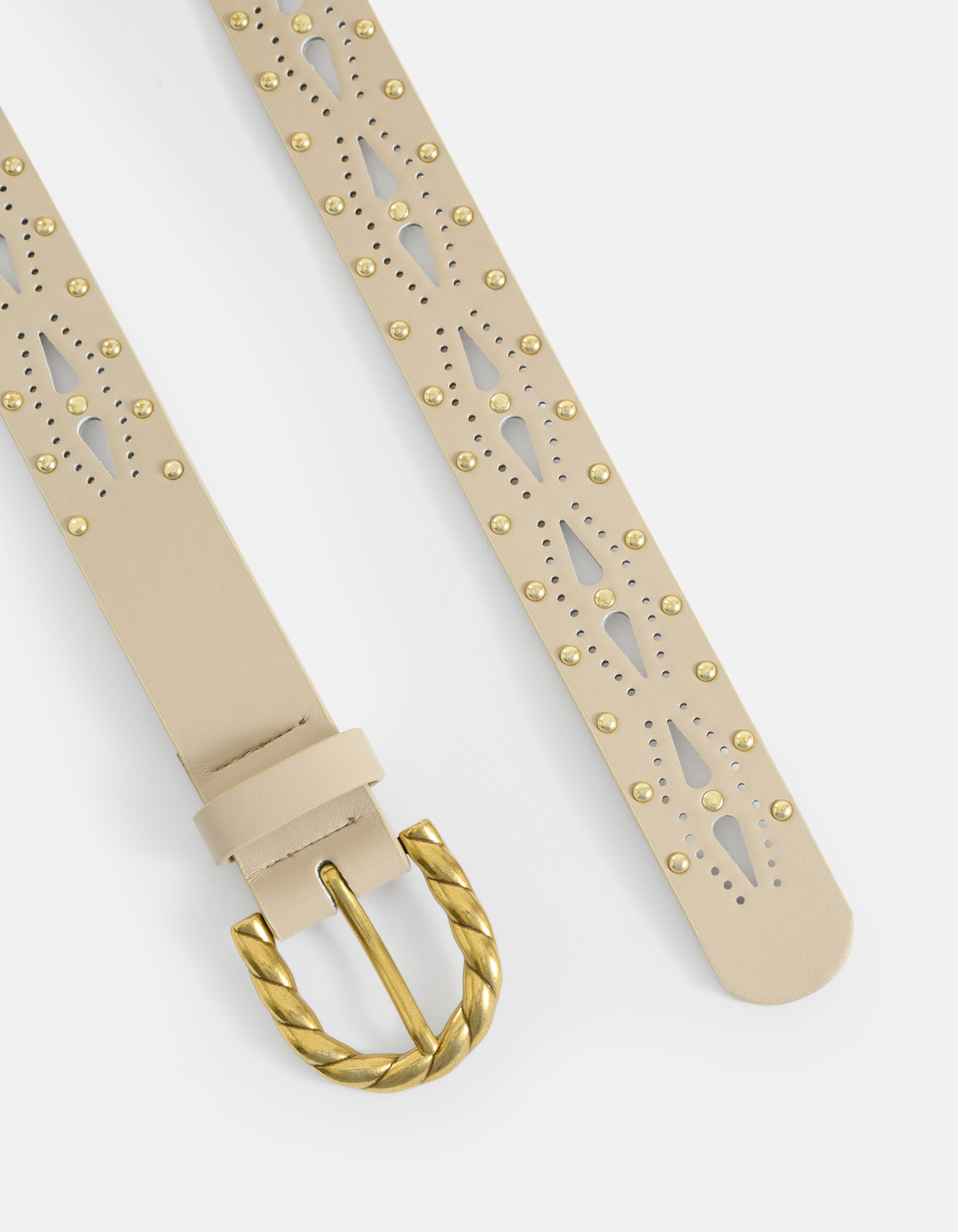 Twisted Buckle Riem Beige SHOEBY ACCESSOIRES