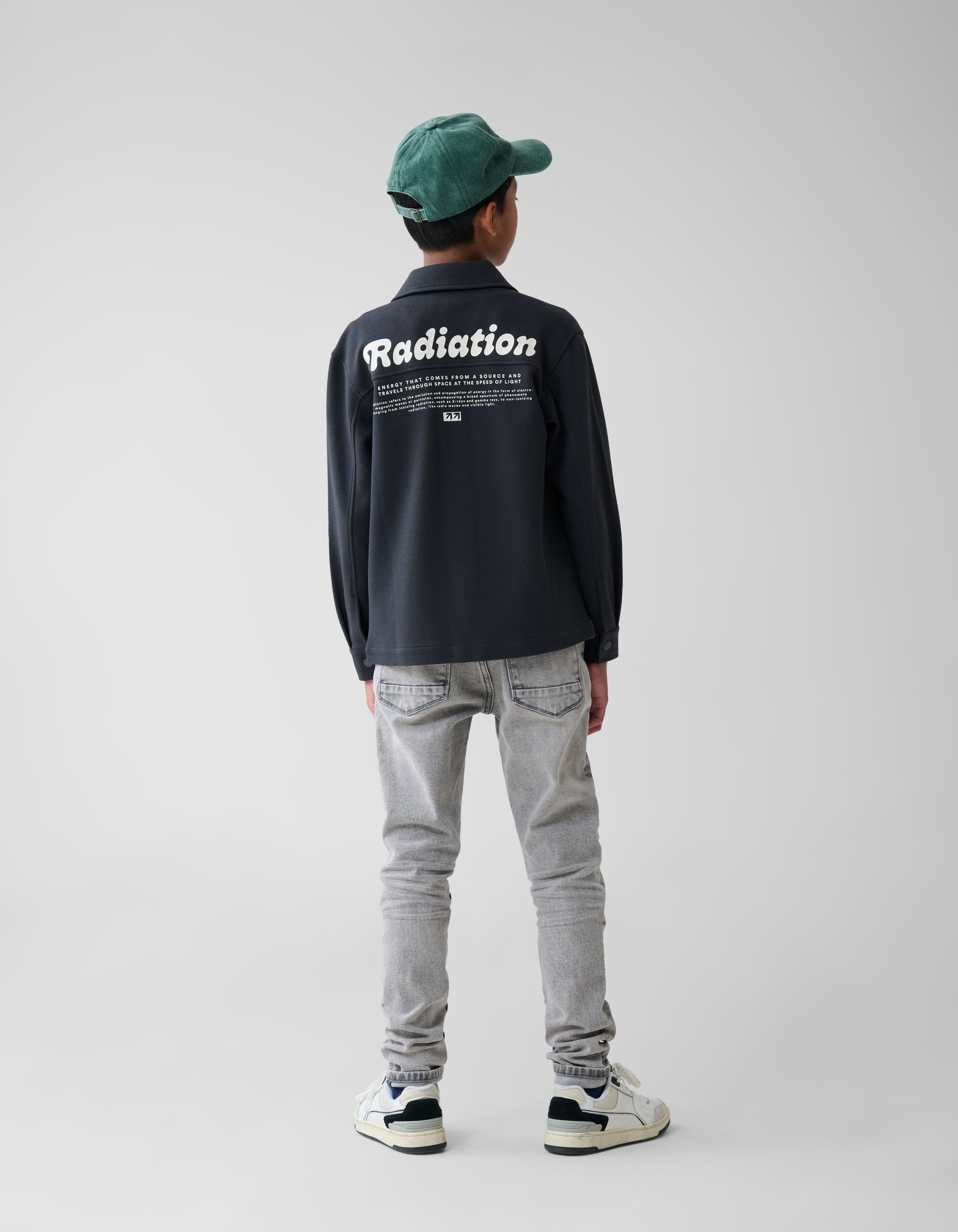 Printed Structuur Overshirt Donkergrijs SHOEBY BOYS