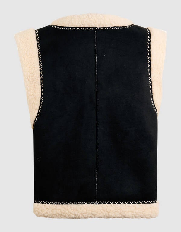 Teddy Embroidery Gilet Zwart SHOEBY GIRLS