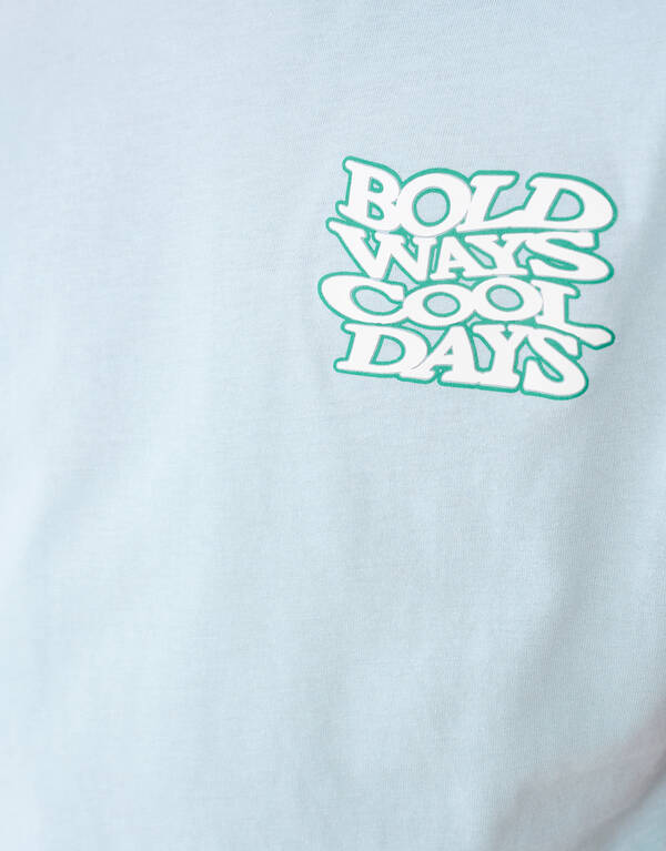 Bold Days Artwork T-shirt Lichtblauw SHOEBY BOYS