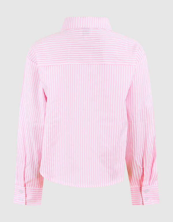 Pinstripe Heart Blouse Roze SHOEBY GIRLS