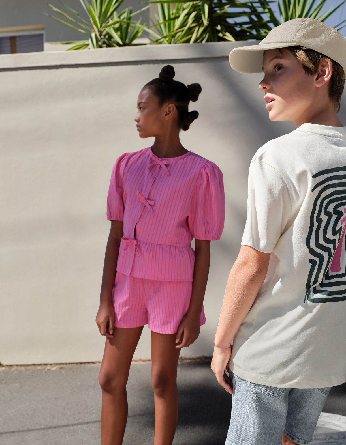 Stripe Strik Top Roze SHOEBY GIRLS